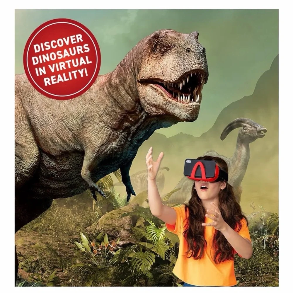 VR Dinosaurs Interactive STEM Set w/ Goggles Fossil Dig Kit Complete